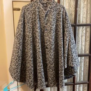 Leopard poncho